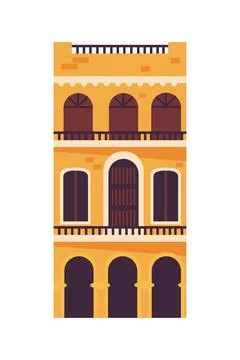 Building facade icon Ilustración de archivo