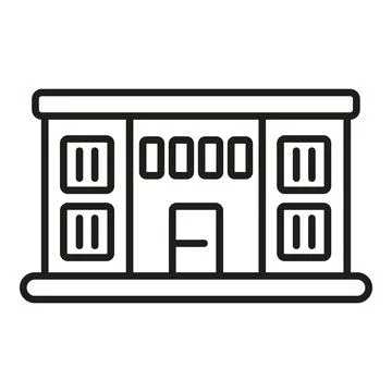 Building facade icon showing architecture and real estate Stock Illustration