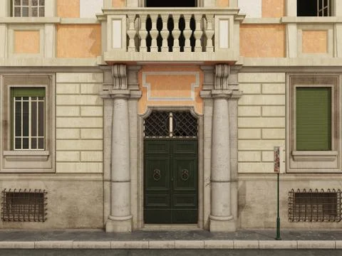 Building facade Stock Illustration