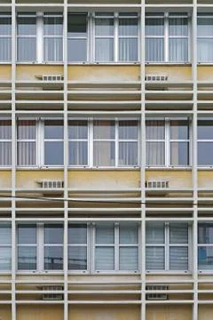 Building facade lines Stock Photos