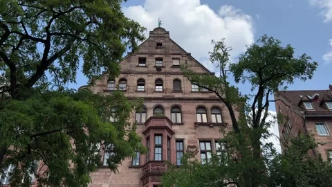 Building facade in Nuremberg in summer Stock Footage 246498650