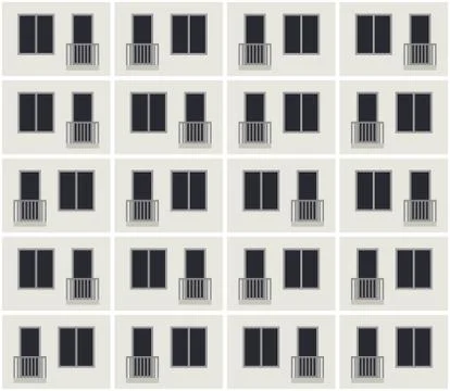 Building facade pattern Stock Illustration
