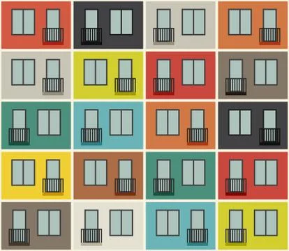 Building facade pattern Ilustración de archivo