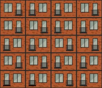 Building facade pattern Stock Illustration