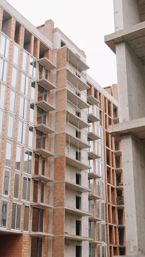 Building facade is ready and completed Vídeos de archivo 327937883