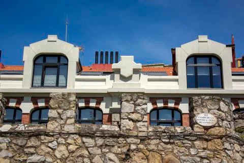 Building facade with several colours Stock Photos