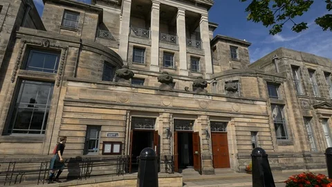 Building facade in St Andrews Stock Footage 86556324