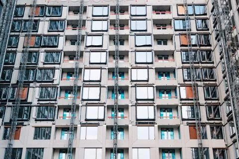 Building facade under construction, real estate development  - Stock Photos