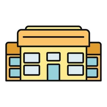 Building facade vector icon illustrating architecture and urban property Stock Illustration
