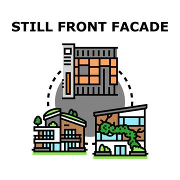 Building facades evolution concept and architecture development Stock Illustration