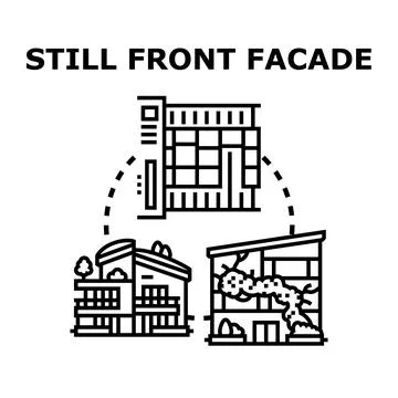 Building facades evolution concept and architecture development Stock Illustration