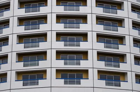 Building facades wall pattern. Architecture view Background. Stock Photos