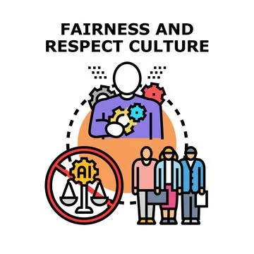 Building fairness respect culture avoiding ai bias Illustrazione stock