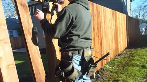 Building a Fence Time Lapse Stock Footage 10884481