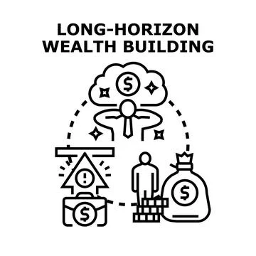 Building financial future and long term investment strategy concept Ilustración de archivo