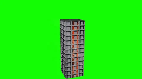 Building on Fire Stock Footage 22787596