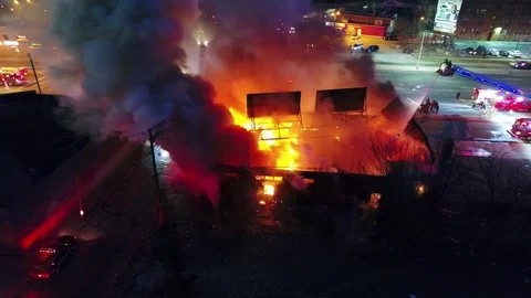 Building Fire Stock Footage 120426256
