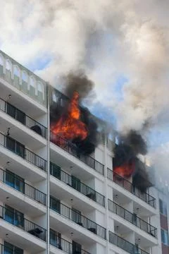 Building fire Stock Photos