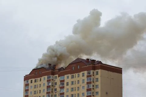 Building on Fire Stock Photos