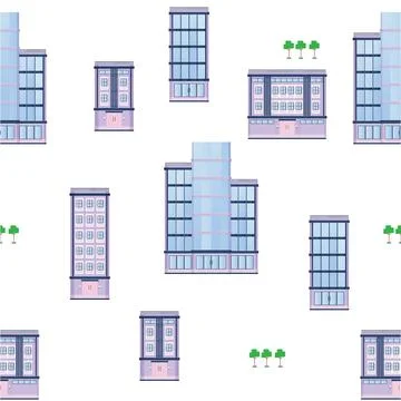 Building Flat design retro and modern city houses skyscrapers colorfulbuildin Ilustración de archivo