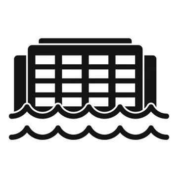 Building flood icon, simple style Ilustración de archivo