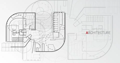 Building Floor Abstract Scheme Over Gray Background, Vector Illustration Ilustración de archivo