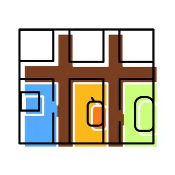 Building floor plan offering home design layout Ilustración de archivo