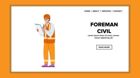 Building foreman civil vector Stock Illustration