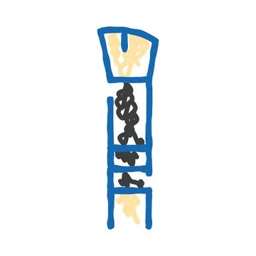 Building foundation column cross section sketch showing construction process Ilustración de archivo