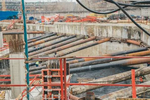 Building Foundation construction Stock Photos