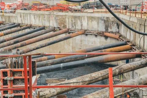 Building Foundation construction Stock Photos