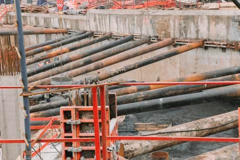 Building Foundation construction Foto stock