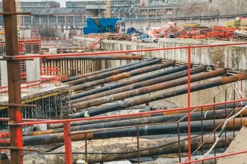 Building Foundation construction Stock Photos