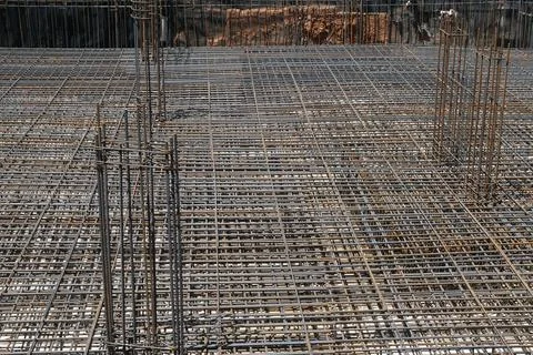 Building foundation at construction site Stock-Fotos