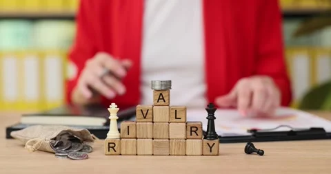 Building a foundation of creativity using wooden blocks and chess pieces in a Video stock 318663436
