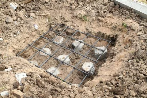 Building foundation Stock Photos