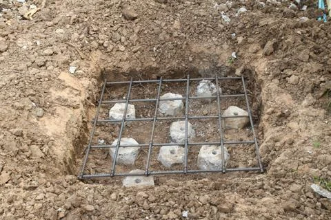 Building foundation Stock Photos