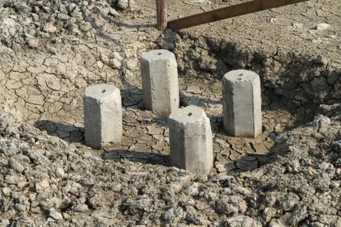 Building foundation Stock Photos