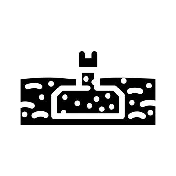 Building foundation underground concrete construction engineering icon Ilustración de archivo