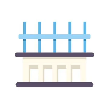 Building frame construction development flat icon Ilustración de archivo