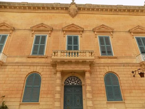 Building Front in Mdina Stock Photos