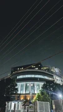 The building is full of lights Stock Photos