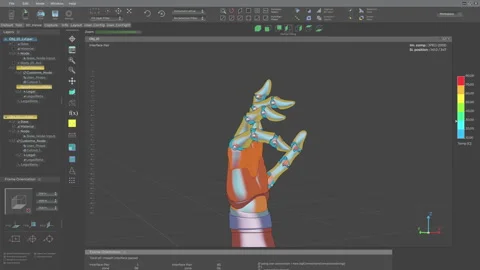 Building a fully functional robot wrist using the modern project software ui Stock Footage 278033347