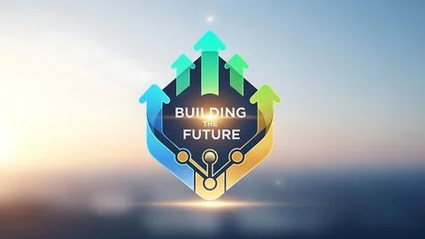 Building the future Ilustración de archivo