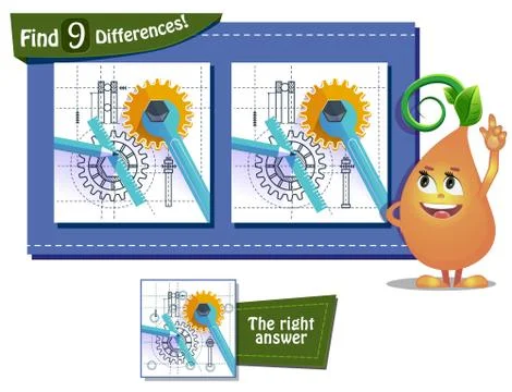 Building game 9 differences Ilustración de archivo