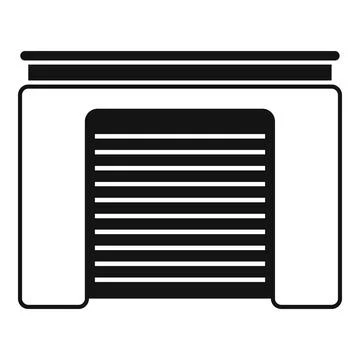 Building garage door roller shutter icon vector Stock Illustration