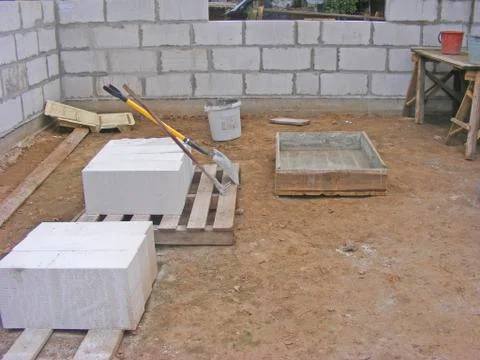Building of garage Stock Photos