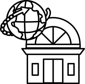 A building with a globe on top of it Ilustración de archivo