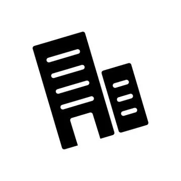 Building glyph flat icon Ilustración de archivo