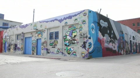 Building Graffiti Stock Footage 740428